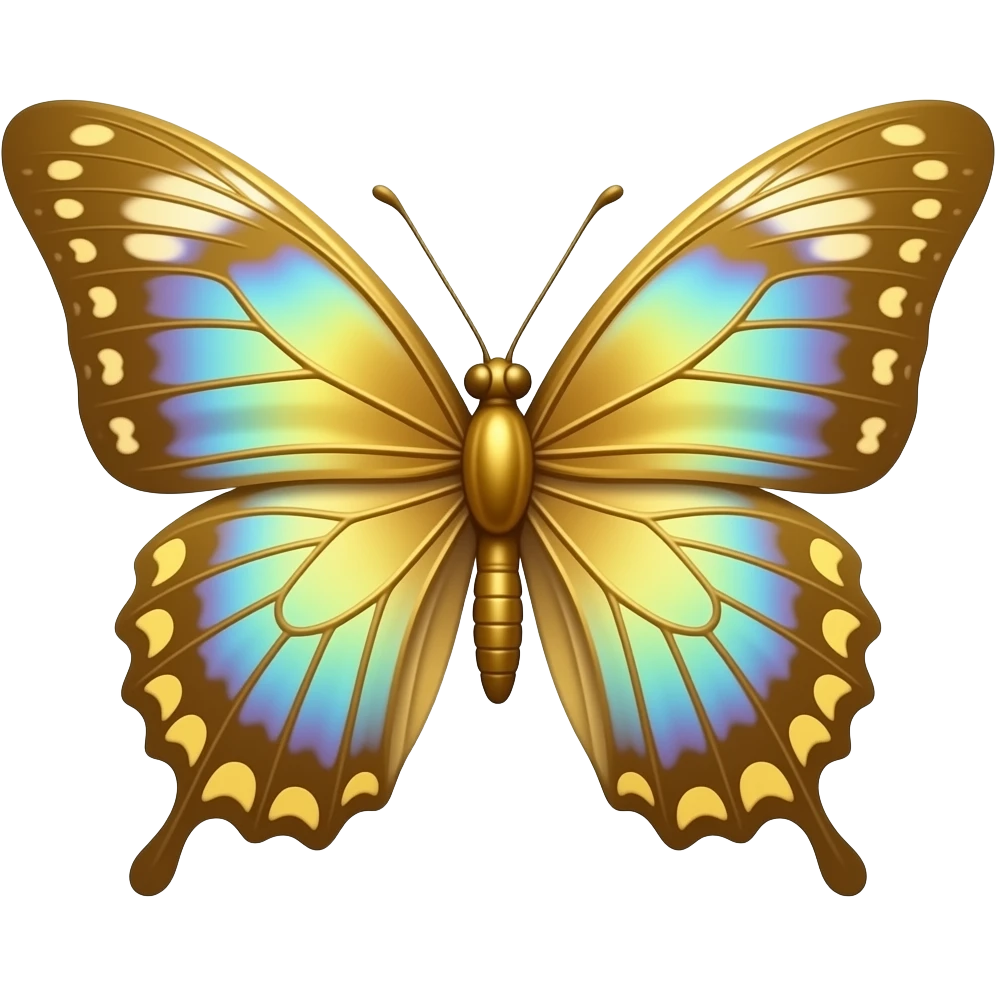 Gold butterfly emoji