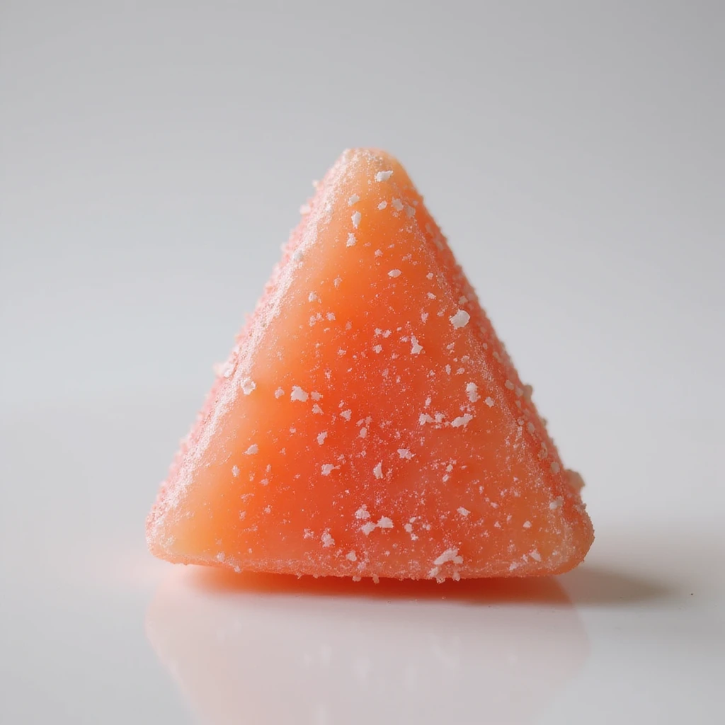 photorealistic dalgona candy with triangle shape, inspired by Squid Game emoji