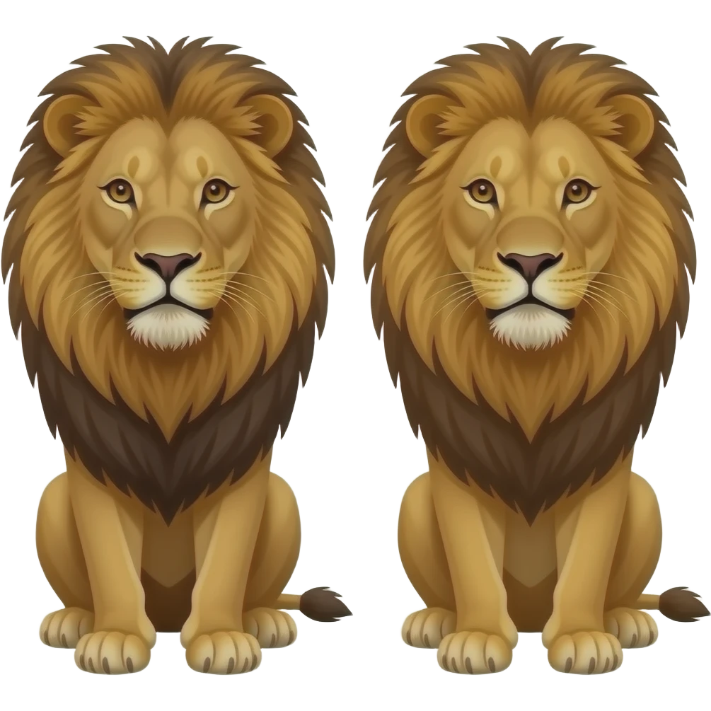 african lion vs asiatic lion emoji