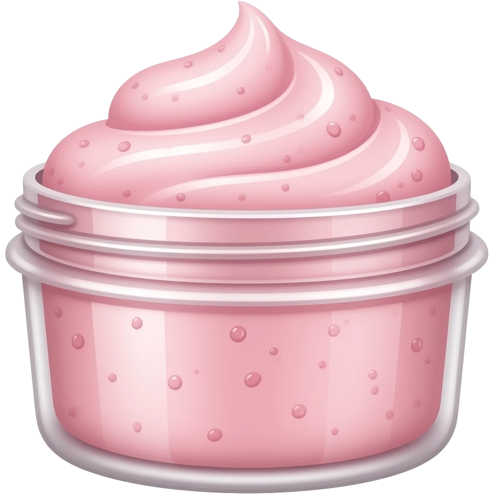 Aesthetic pink body scrub emoji