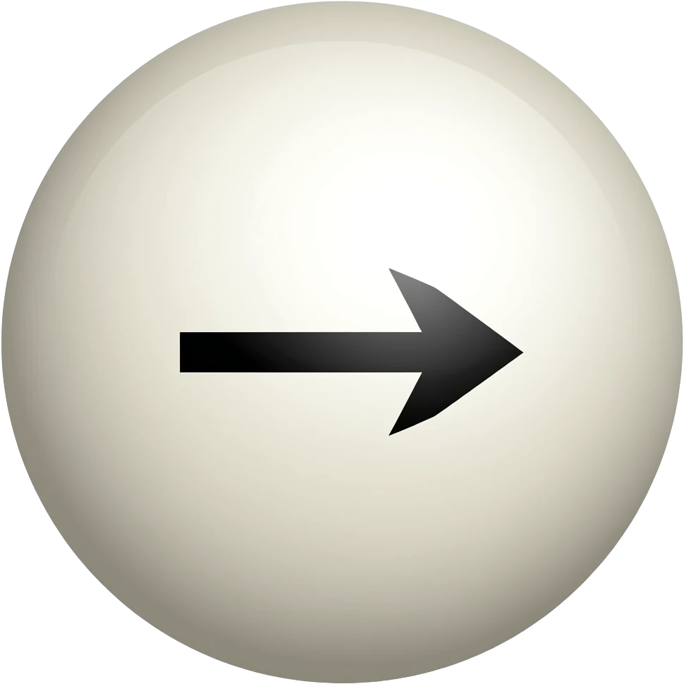 A table tennis ball with an arrow marking the spin, indicating that it is a backspin emoji