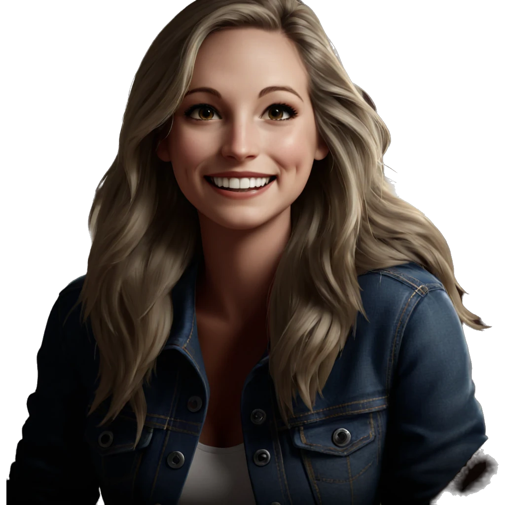 smiling girl in denim jacket emoji