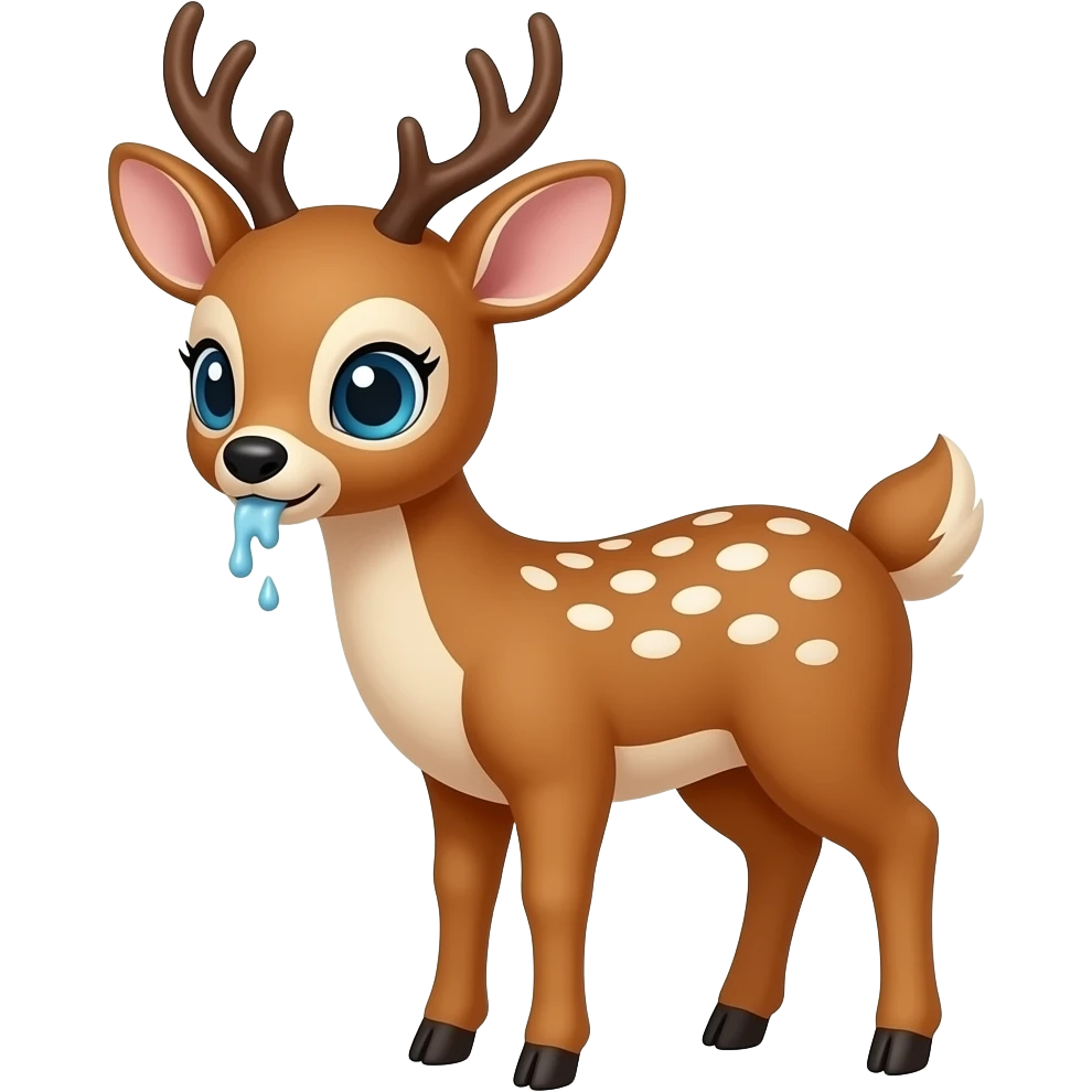 cute deer that wants to eat emoji