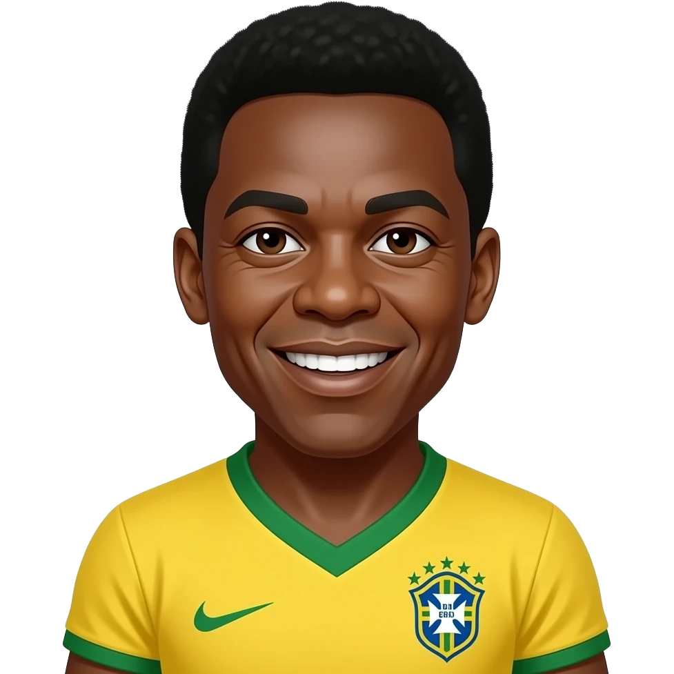 Pele in yellow brazil jeresey emoji