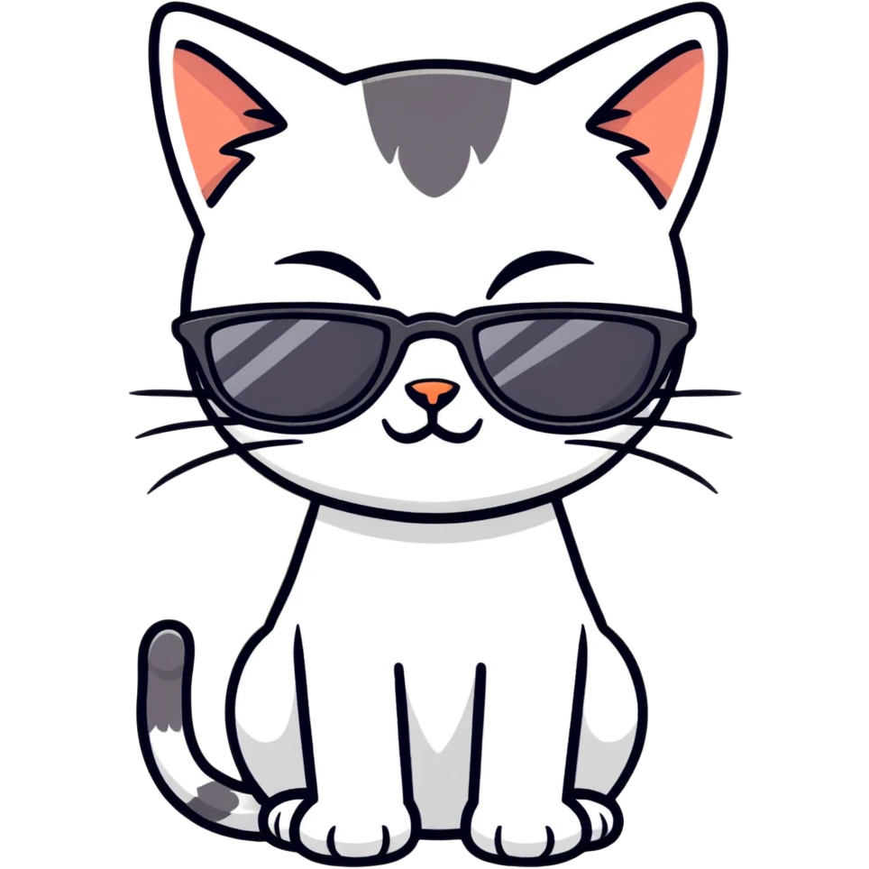 Cat with sunglasses emoji