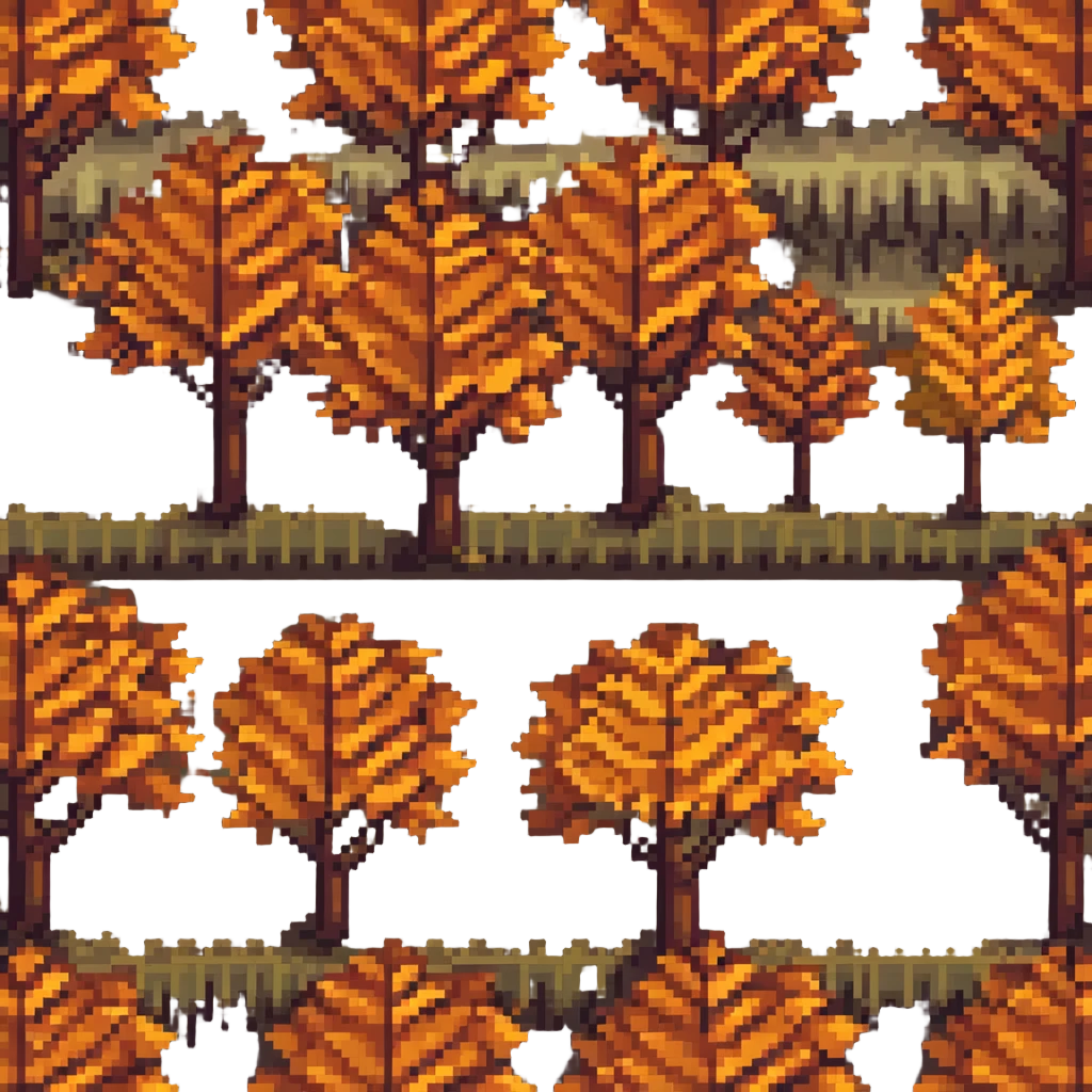 fall season landscape with trees and orange foliage emoji