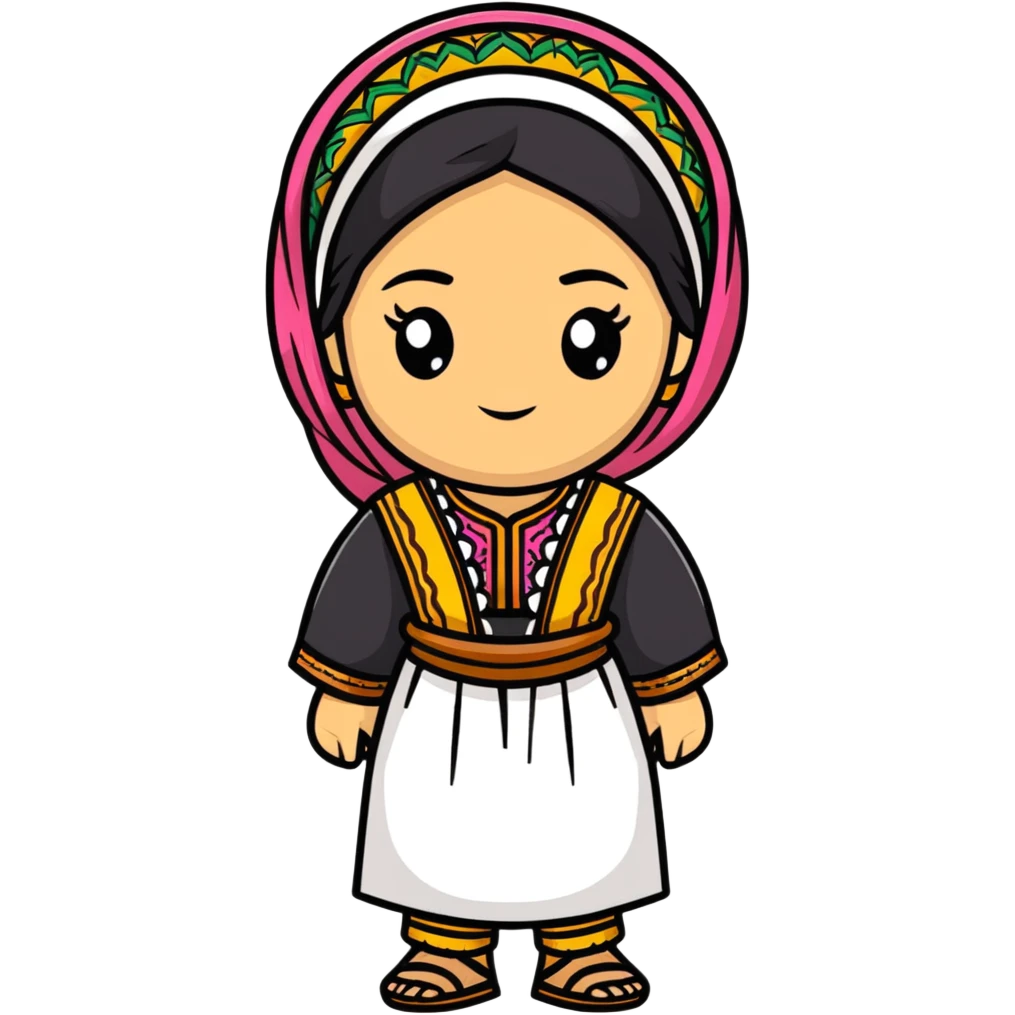 Kurdish girl with traditional clothes emoji