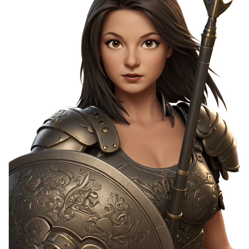 girl in armor with weapon emoji