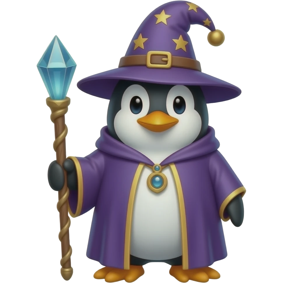 Penguin Wizard emoji