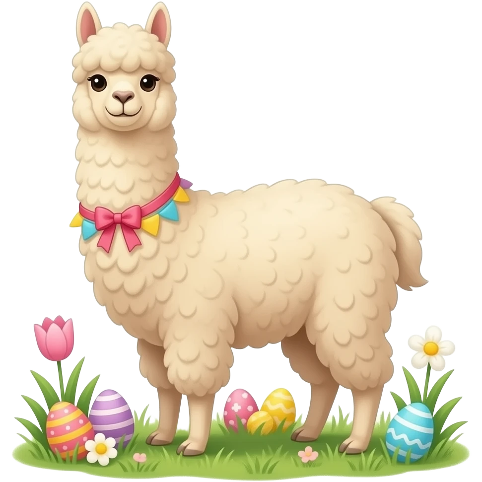 Alpaca for easter emoji