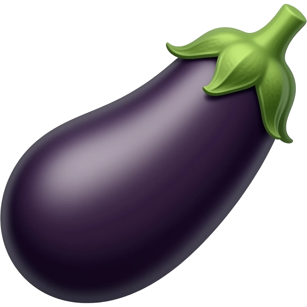 Black  eggplant emoji