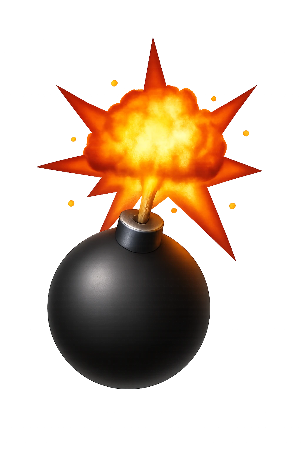 emoji stile iphone di una bomba che esplode emoji
