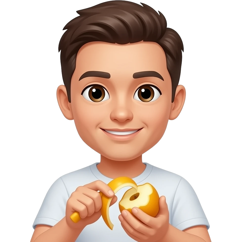 Emoji de pelar fruta de cerca emoji