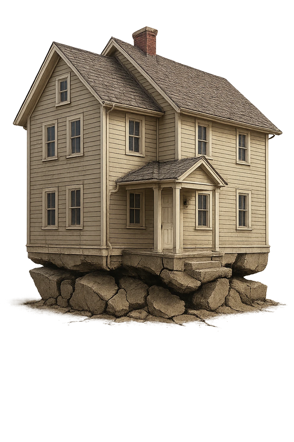 casa con fondamenta instabili realistica emoji