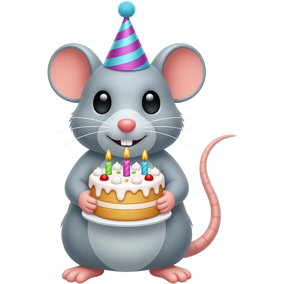 Birthday rat emoji
