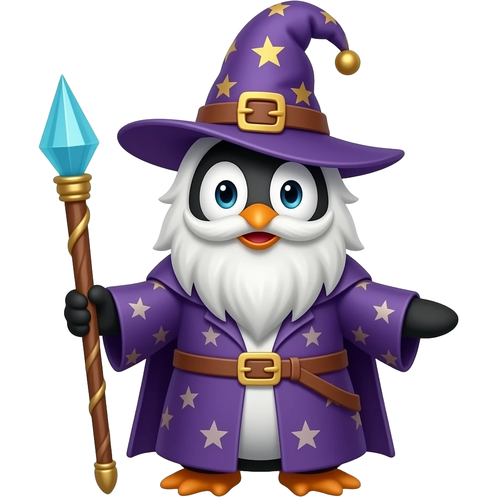 Penguin Wizard emoji