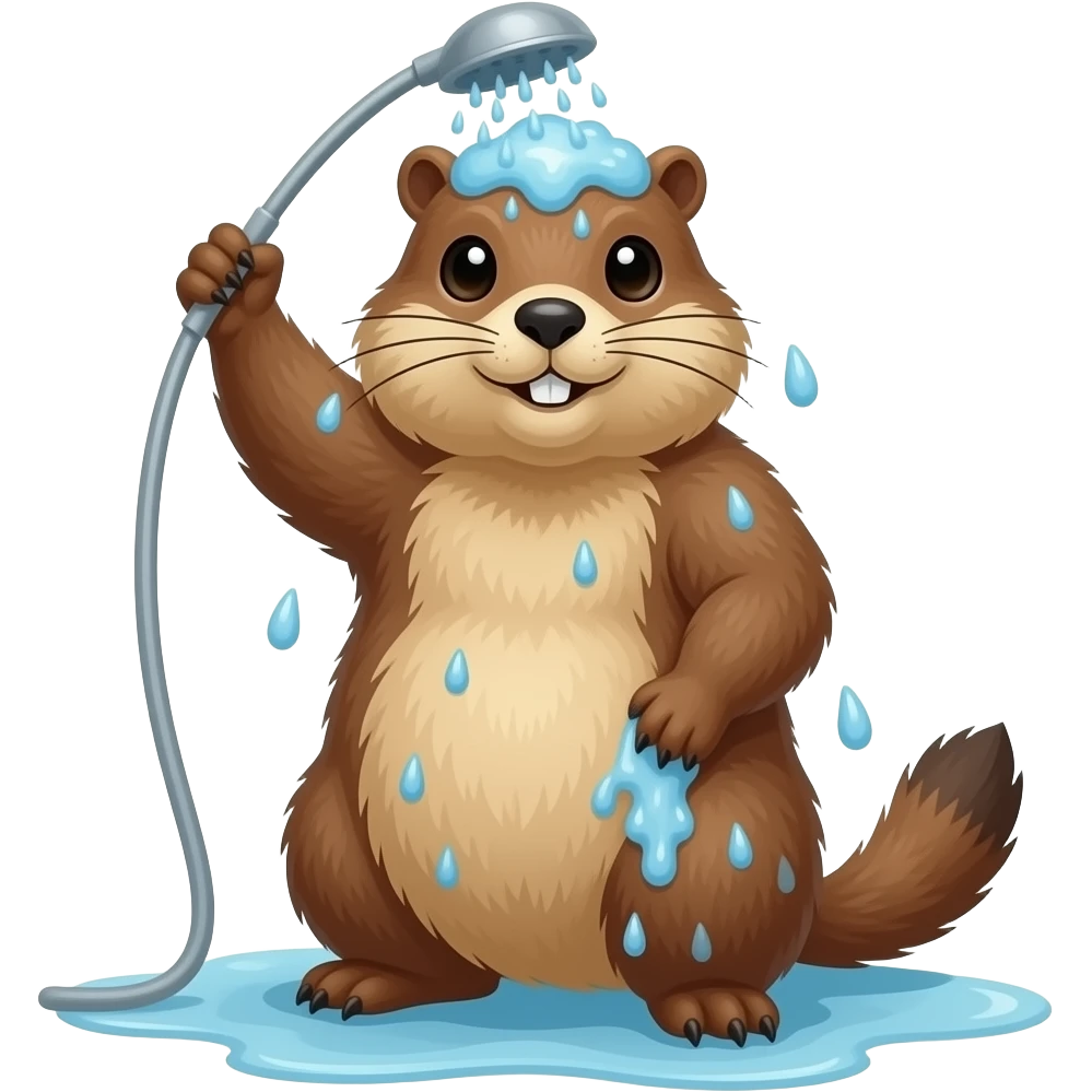 Marmotte douche emoji