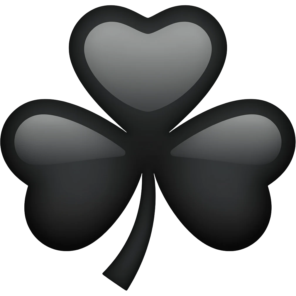 4leaf black clover emoji emoji