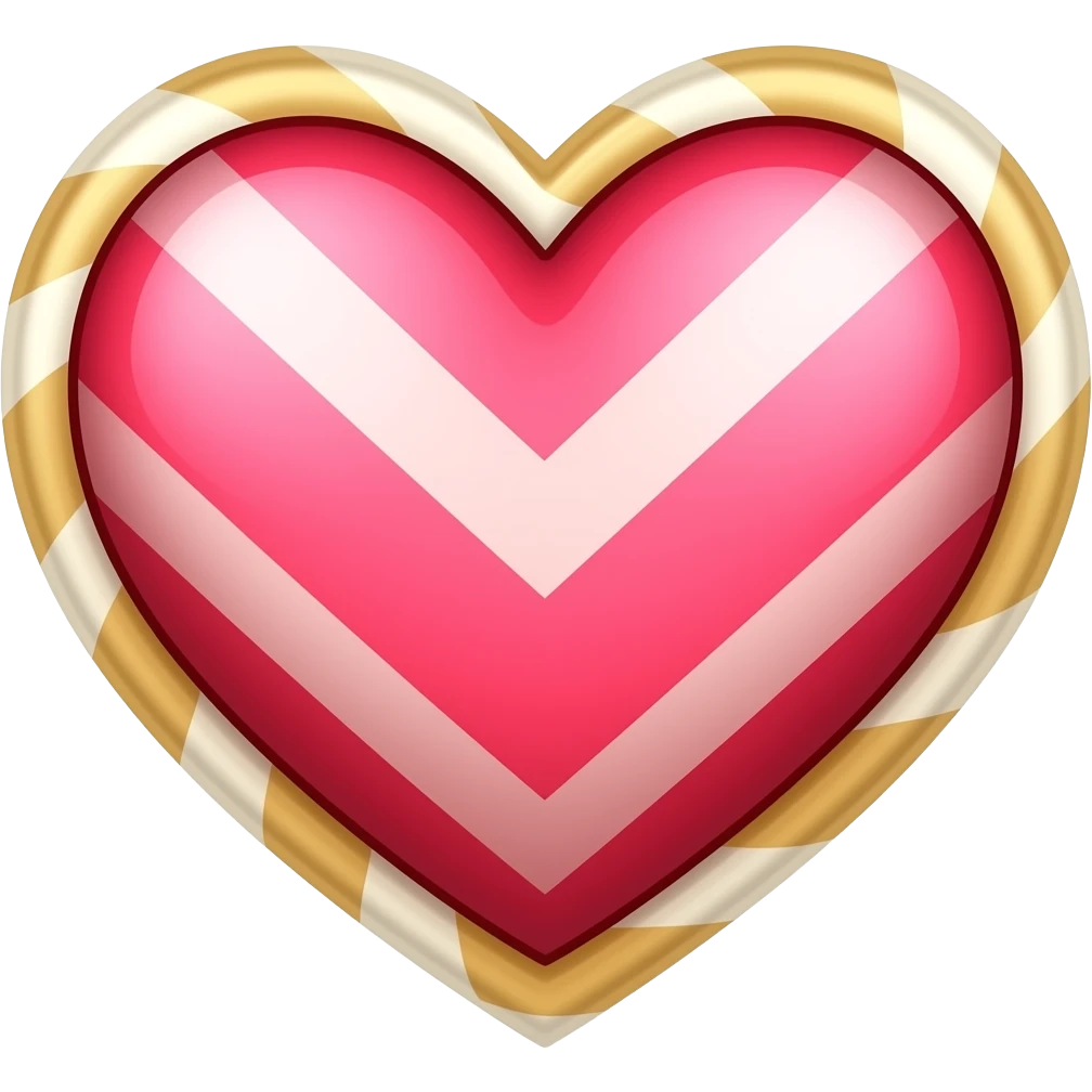 Reddish-pinkish and gold and white romantic vintage aesthetic emoji