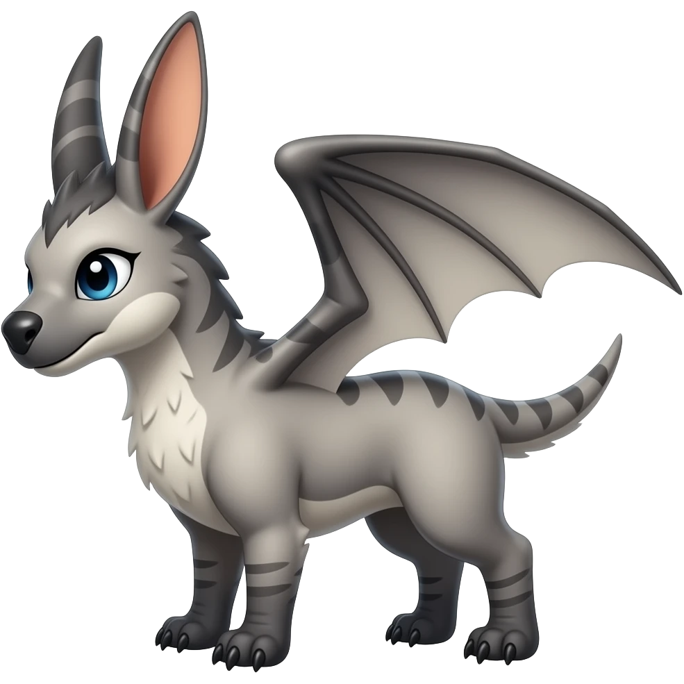 Trico-Silvally-Gryphon-fusion-hybrid-animal-creature with long ears emoji