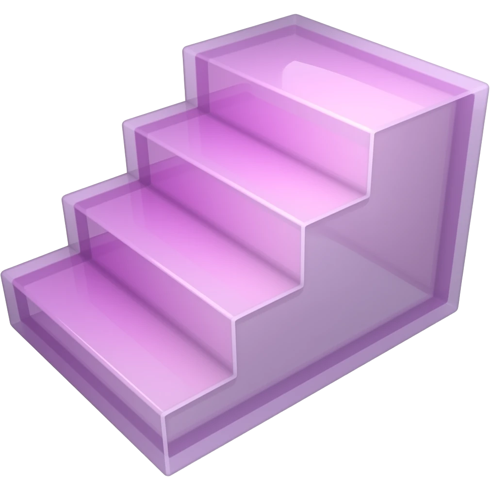 soft purple pink  stair, transparent background inspired by barbie colour pallete emoji