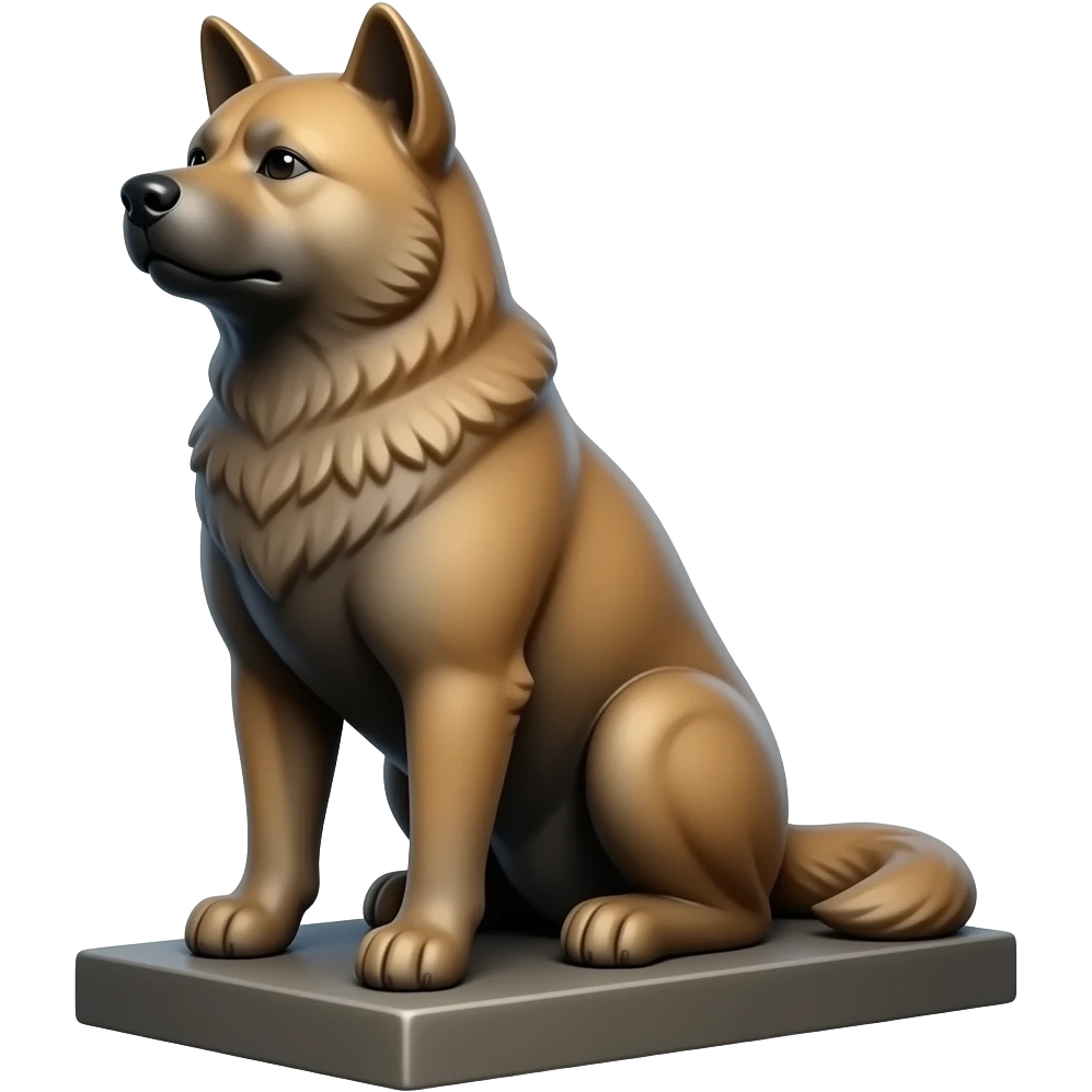 Hachiko statue emoji