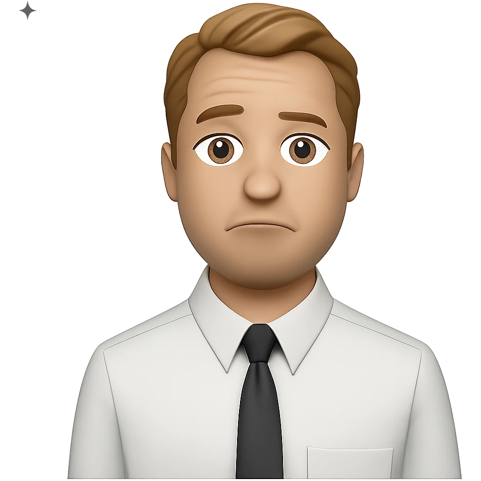 Change facial expression to so-so, keep transparent background, maintain the same style as the reference image. emoji