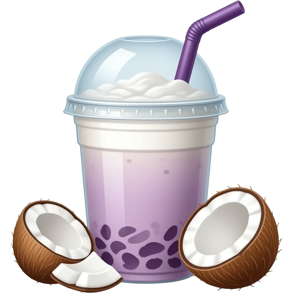 Hot Ube Coconut Latte emoji