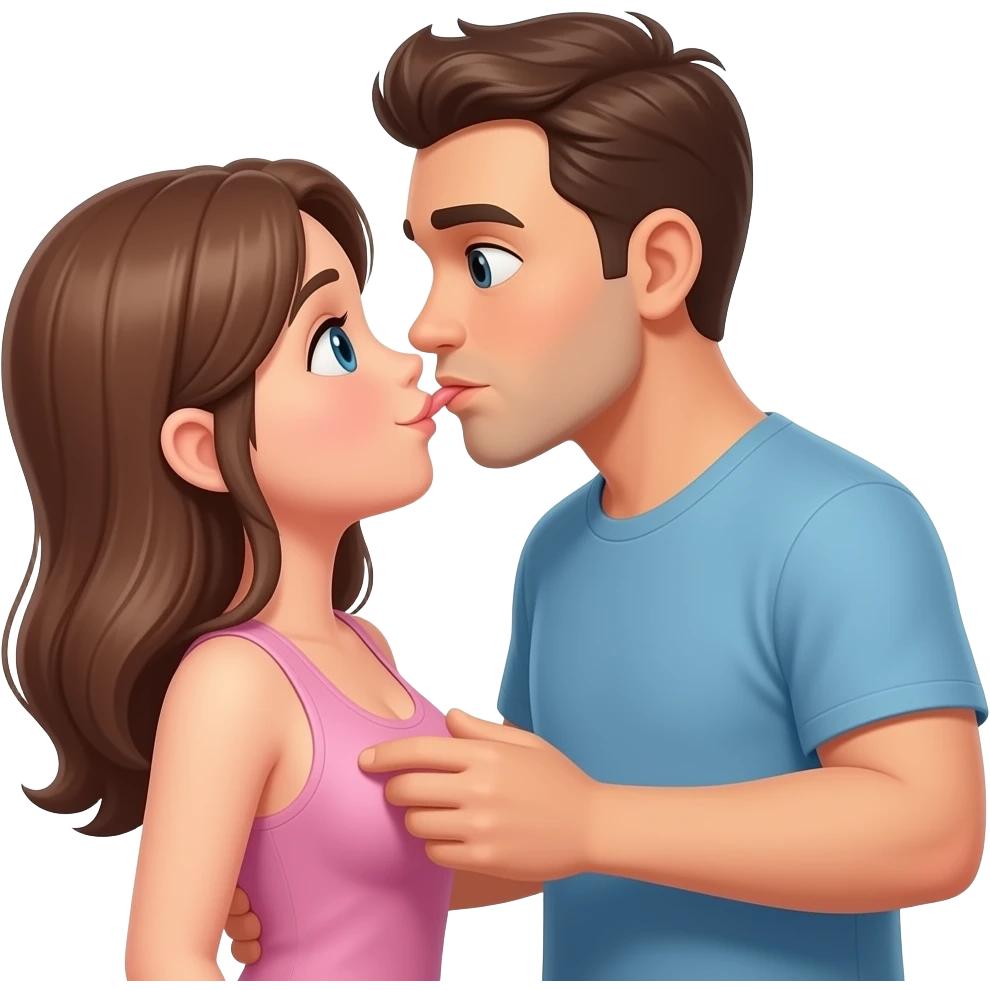Man sucking girl boob emoji
