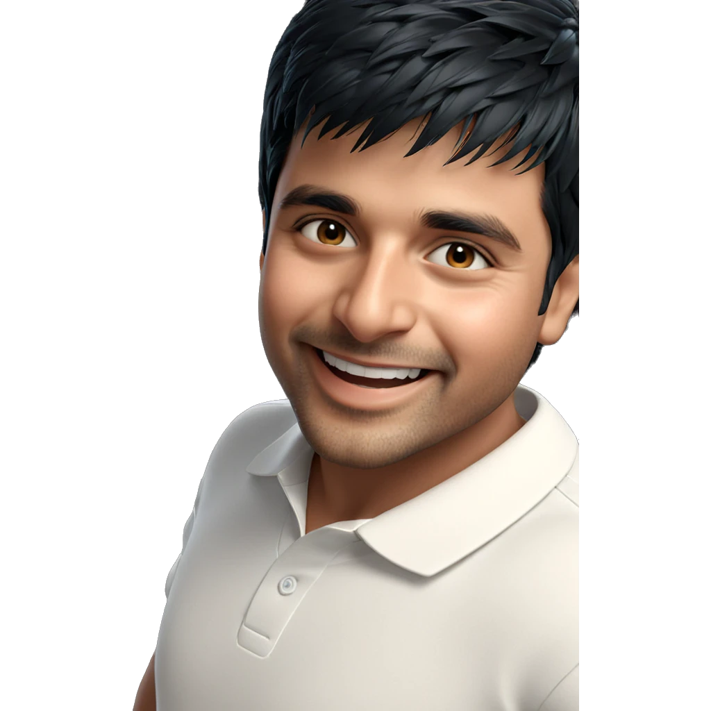 smiling boy in white shirt emoji