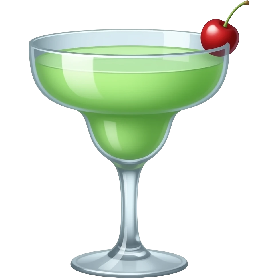 #A0F4F4 theme colored on margarita glass cocktail emoji with a single small cherry on top emoji