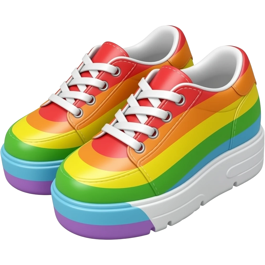 rainbow shoes emoji