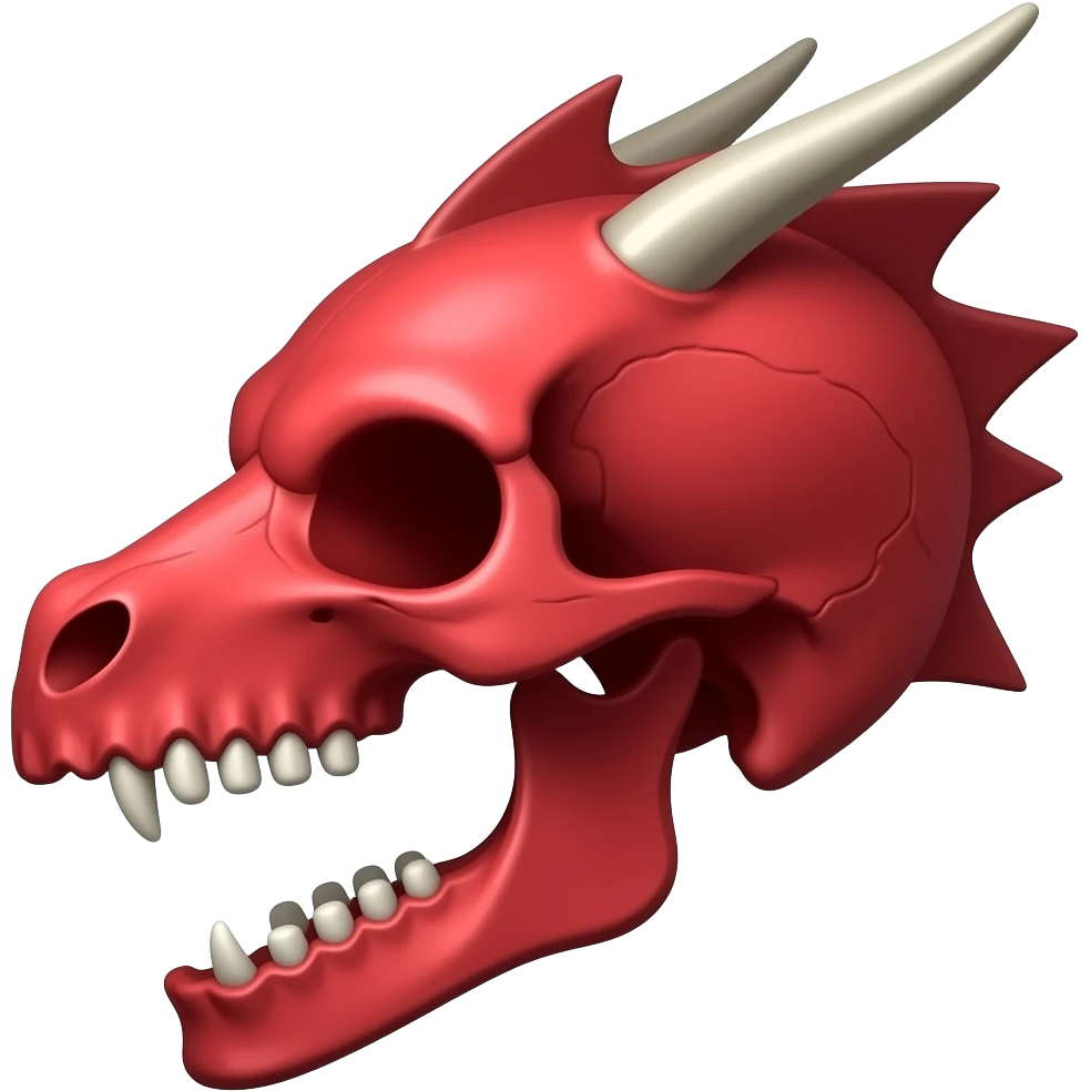 Red dragon skull emoji emoji