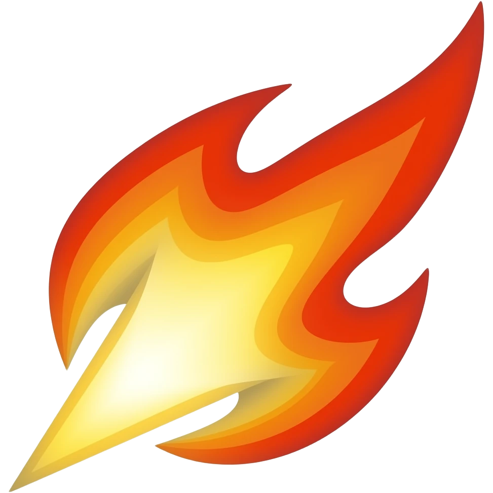 Fire bolt emoji