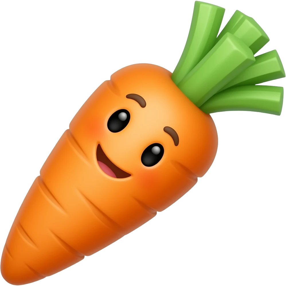 Happy carrot emoji