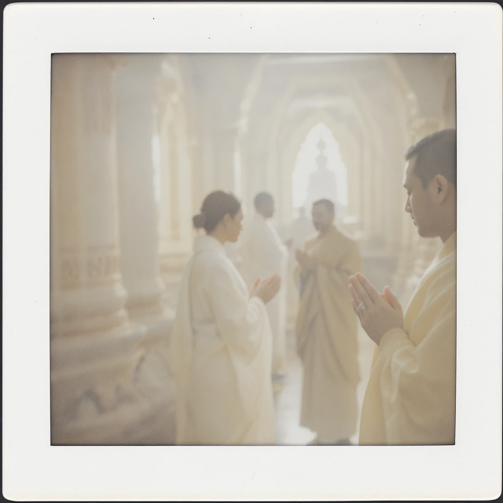 people praying in a Buddhist temple emoji