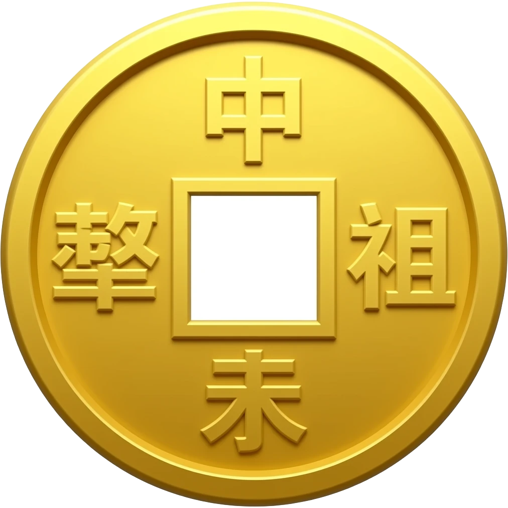 Chinese gold coin emoji