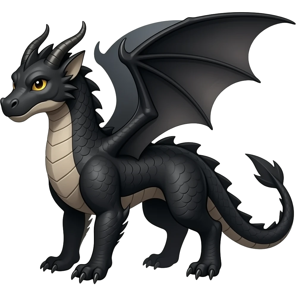 black anthro dragon emoji