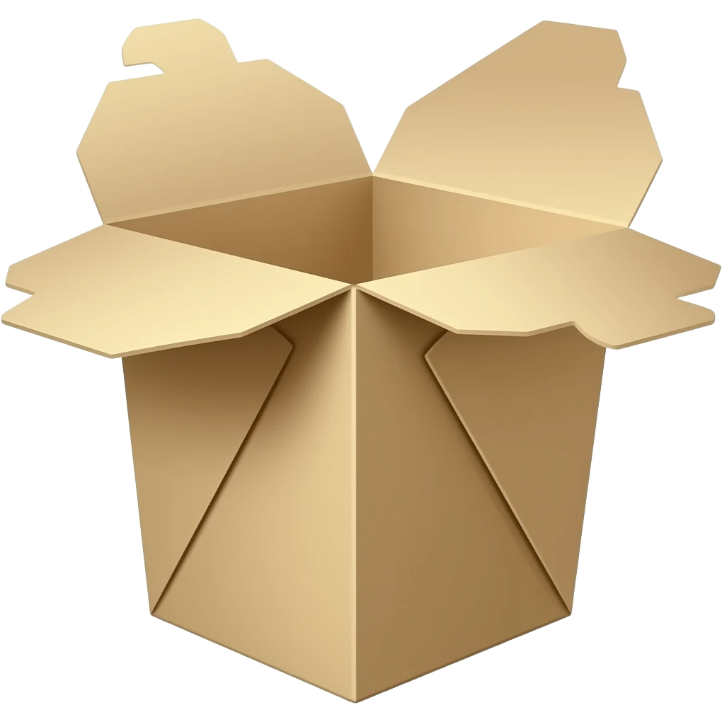 Takeout box open emoji