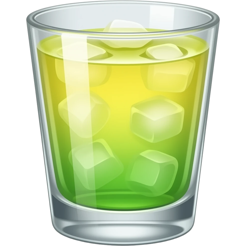 Yellow Green Gradient Ice Cocktail emoji