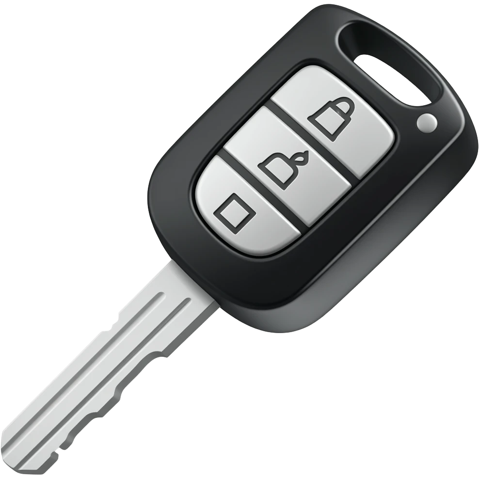 car keys black on white background minimalism emoji