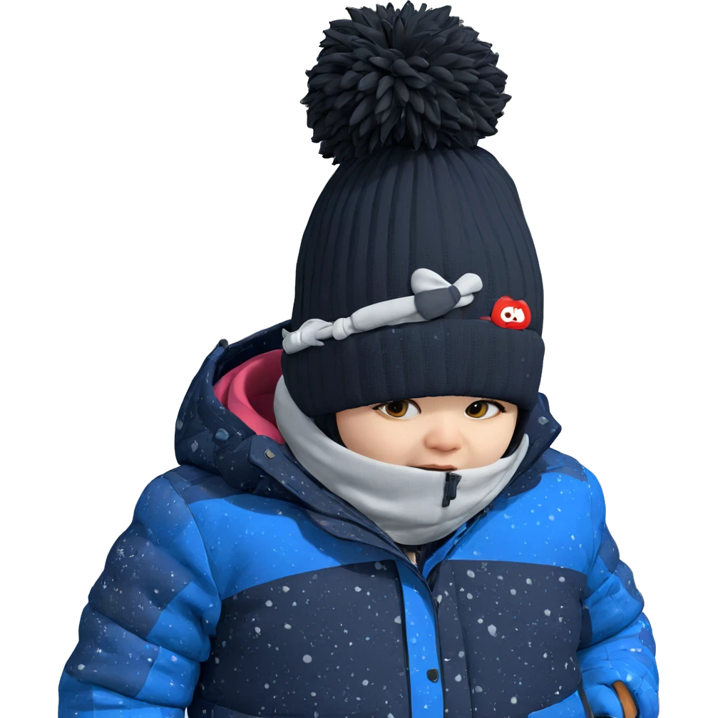 winter girl in snowy outdoors emoji