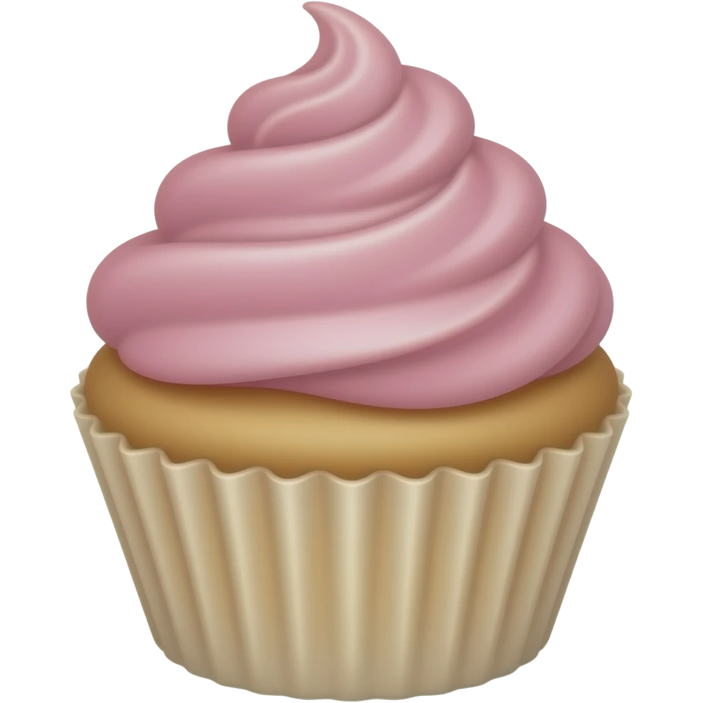 Cupcake with pink icing emoji