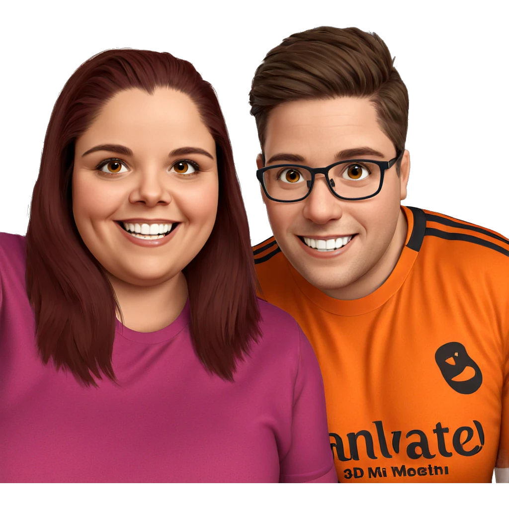 smiling couple portrait realism emoji