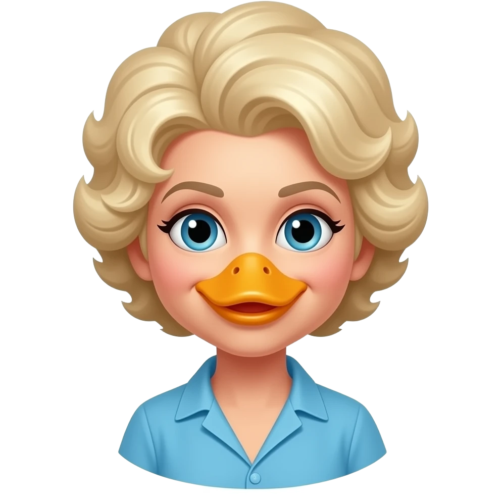 Joan Rivers as a duck emoji