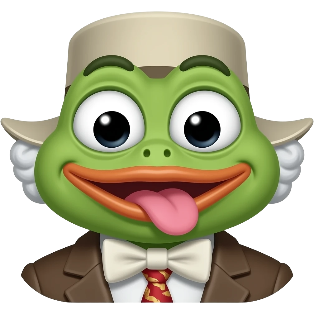 pepe chasing claude icon or beating it emoji