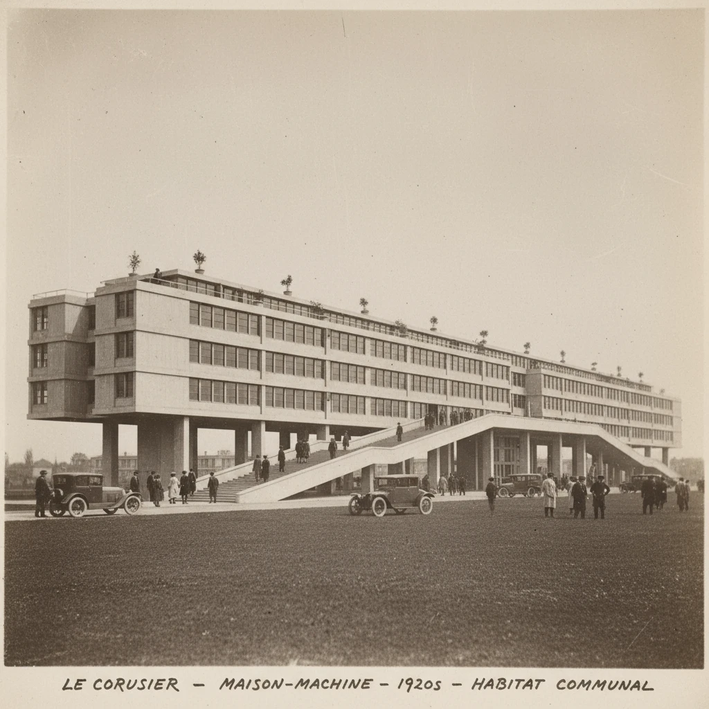 Дом-машина для жилья архитектора Ле Корбюзье. Такая коммуна, футуристичное общежитие

Архивное фото, 1920-е годы

 emoji