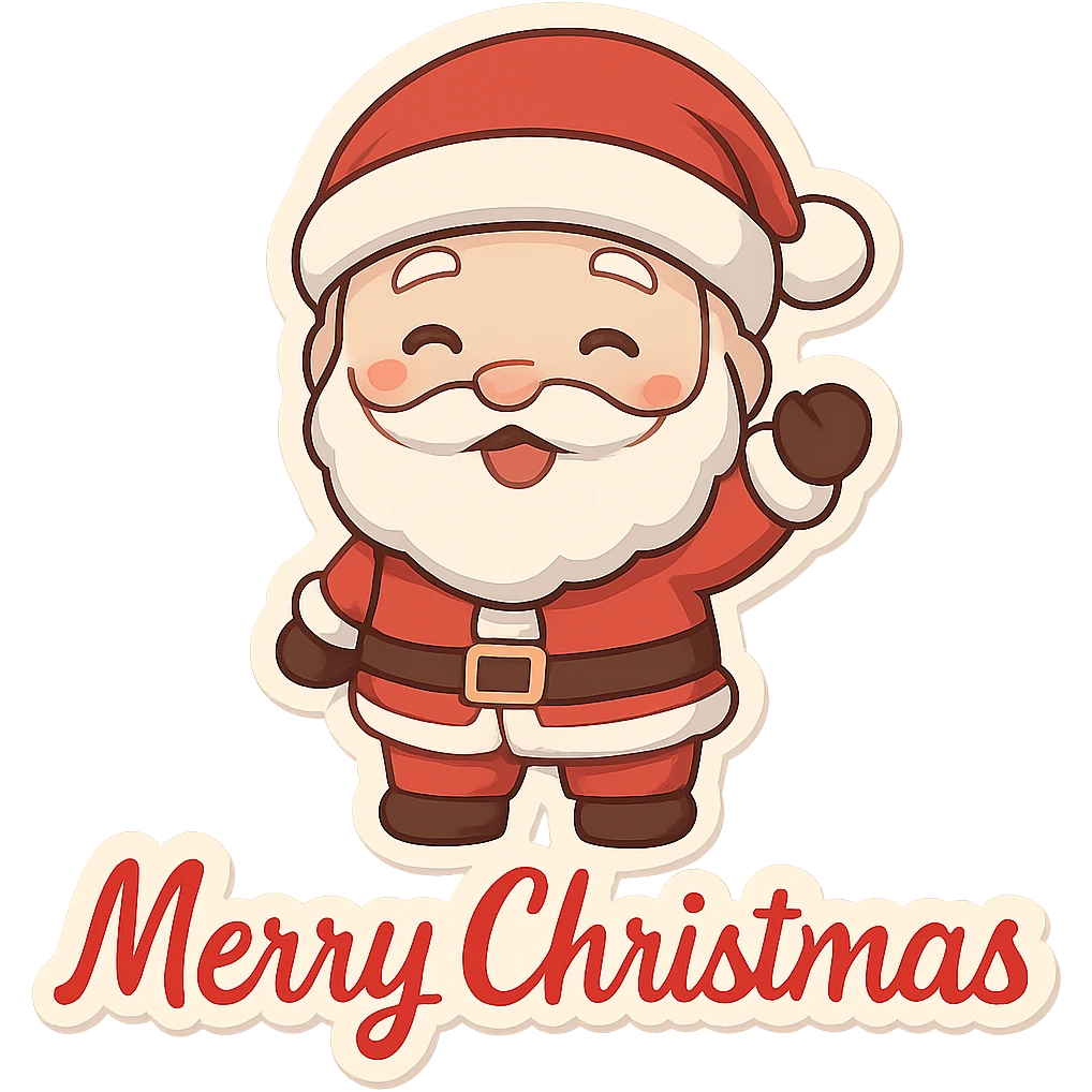 Merry christmas text, remove background emoji