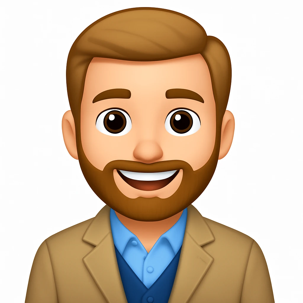 turn the second man in emoji style of the 1st image, match the facial features and match dressing style of the 2nd image emoji
