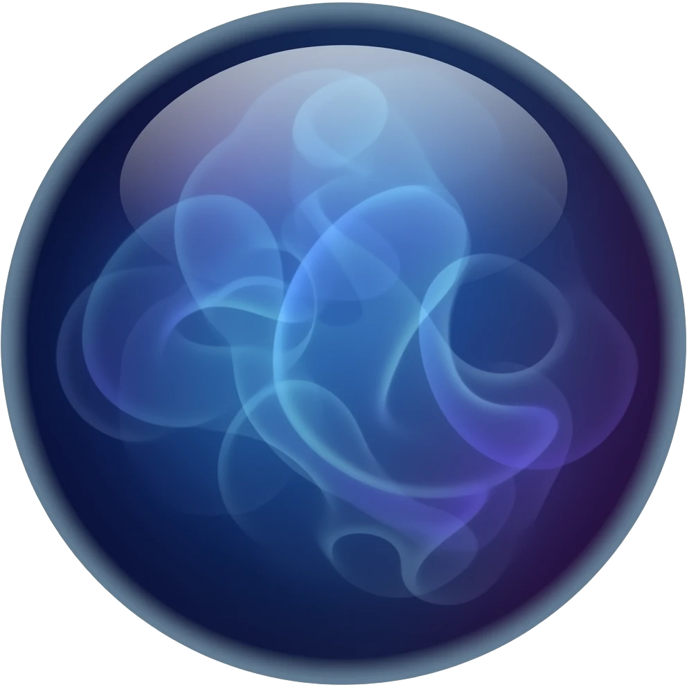 smoky magical bluish purplish blackish orb emoji